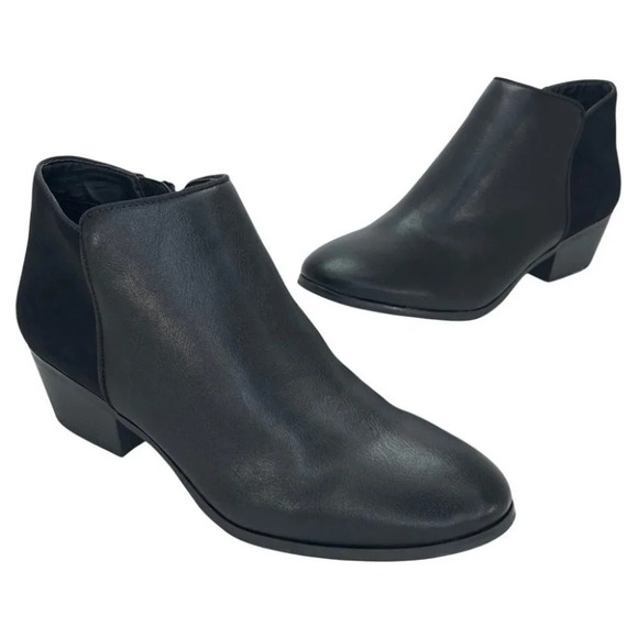 Style & Co Wiley Black Faux Leather Womens Booties Size 6M - Picture 10 of 13